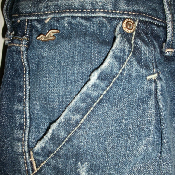 HOLLISTER Dark Denim Mini Straight Skirt Size 7 - Picture 5 of 8